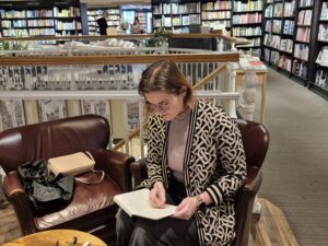 Writer Anastasia Dubinina at Waterstones on the High Street
