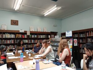Writer Anastasia Dubinina at the Fulham Library