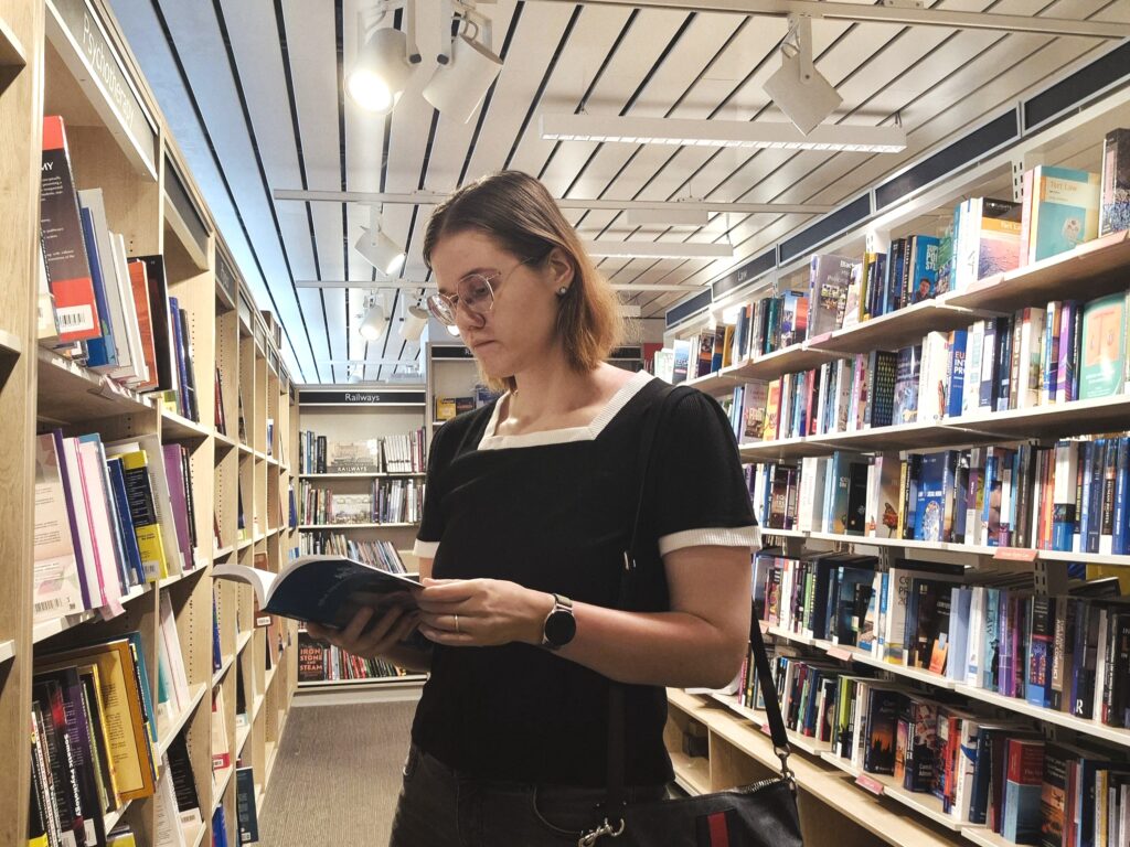 Writer Anastasia Dubinina at Foyles Bookshop
